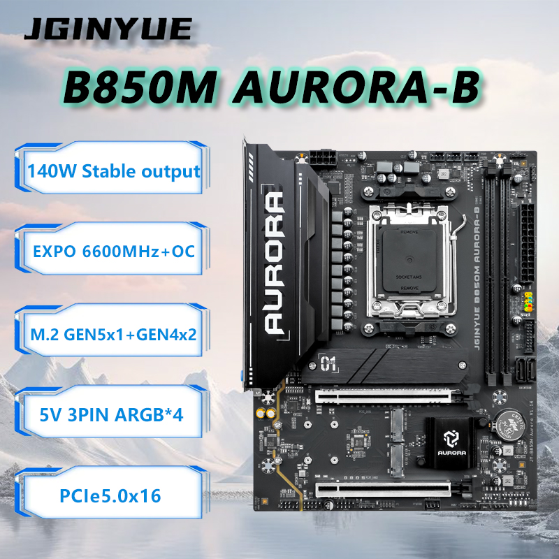 JGINYUE B850M AURORA-B Yeni An - Am5 Micro Atx Pcie 5.0 Motherboard incelemesi ve fiyatı