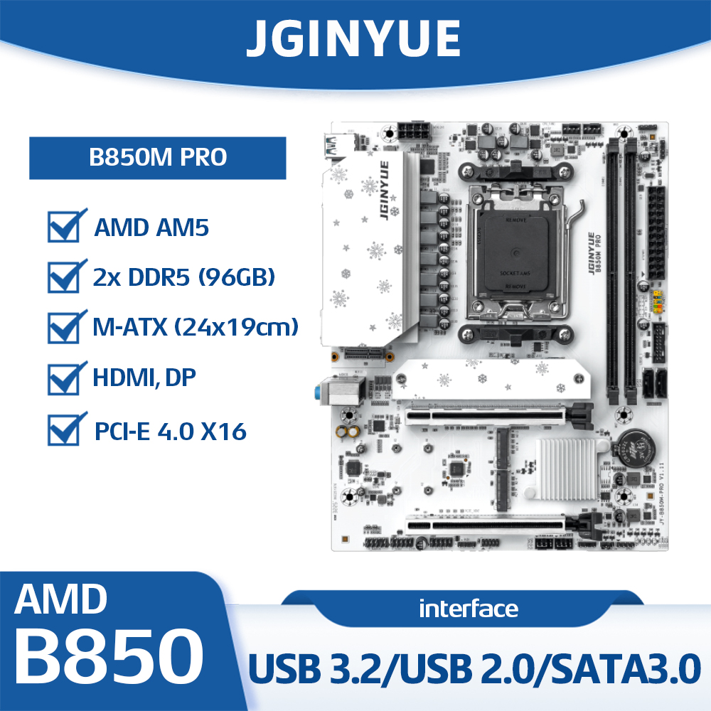 JGINYUE B850M PRO Anakart AMD  - Am5 Micro Atx Pcie 5.0 Motherboard incelemesi ve fiyatı