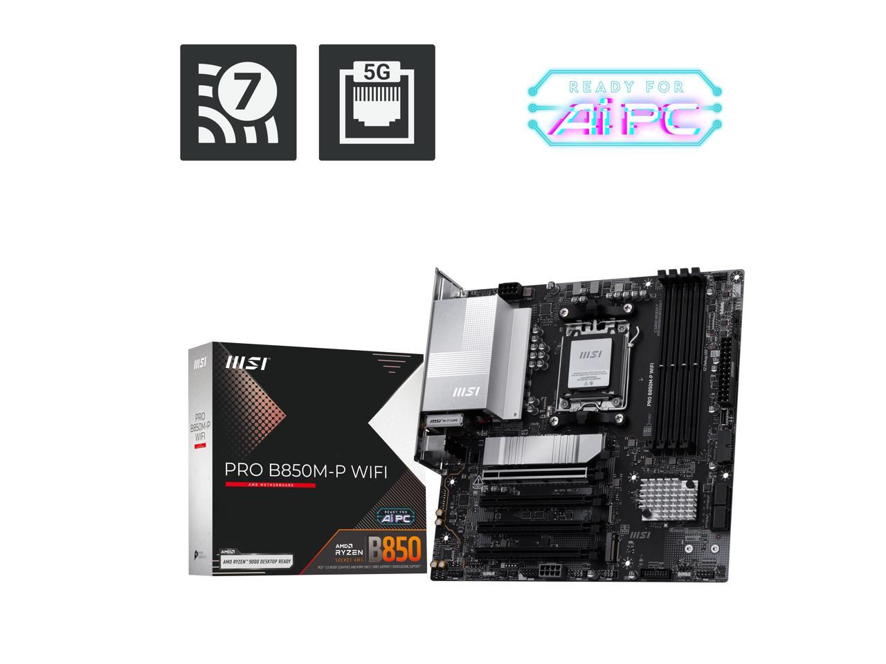 MSI PRO B850M-P WIFI AM5 AMD B - Am5 Micro Atx Pcie 5.0 Motherboard incelemesi ve fiyatı