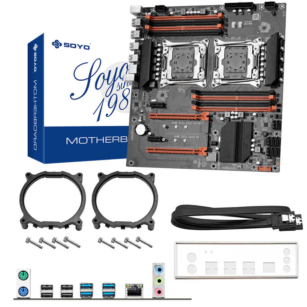 SOYO X99 Çift İşlemcili Oyun A - Dual Lga2011-3 Server Motherboard Combo incelemesi ve fiyatı